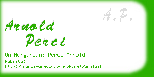 arnold perci business card